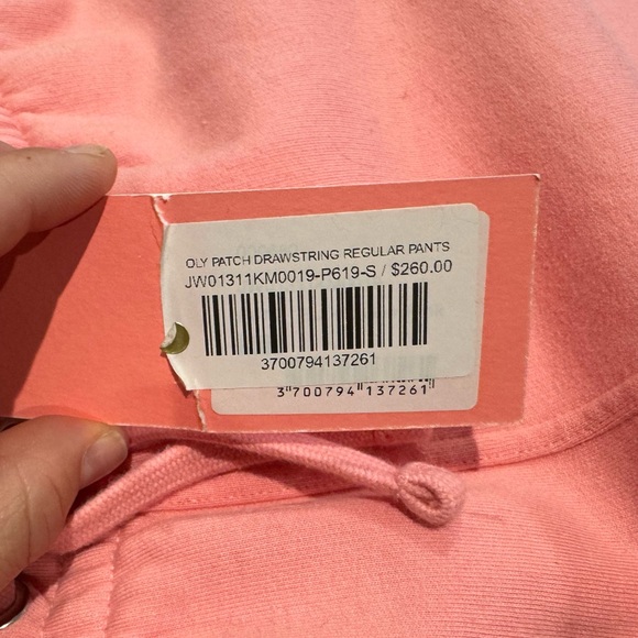 Maison Kitsuné Women's Drawstring Trackpants in Pink Size Small - Picture 6 of 6